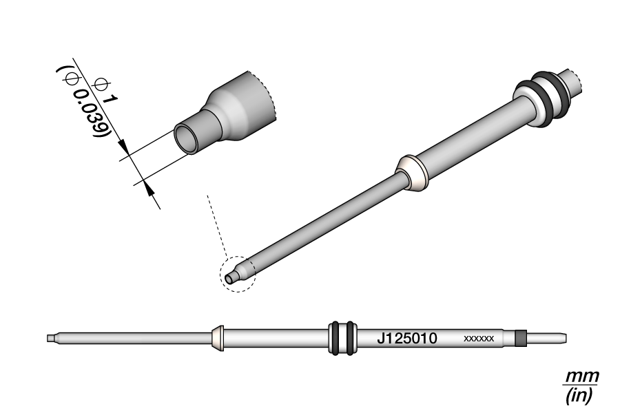 J125010 - Straight Cartridge Ø 1 mm